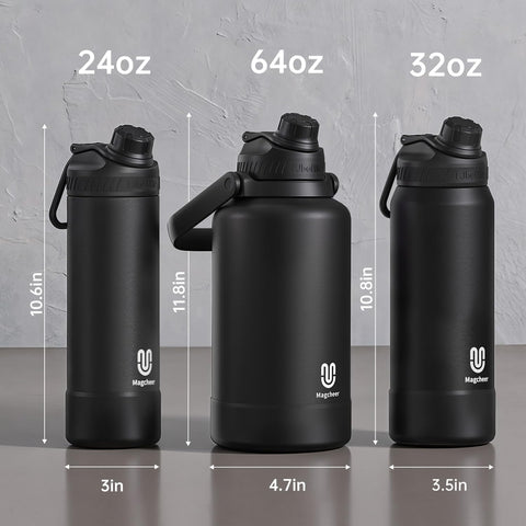 Magcheer bottle wide-mouth design with ice cubes for easy filling