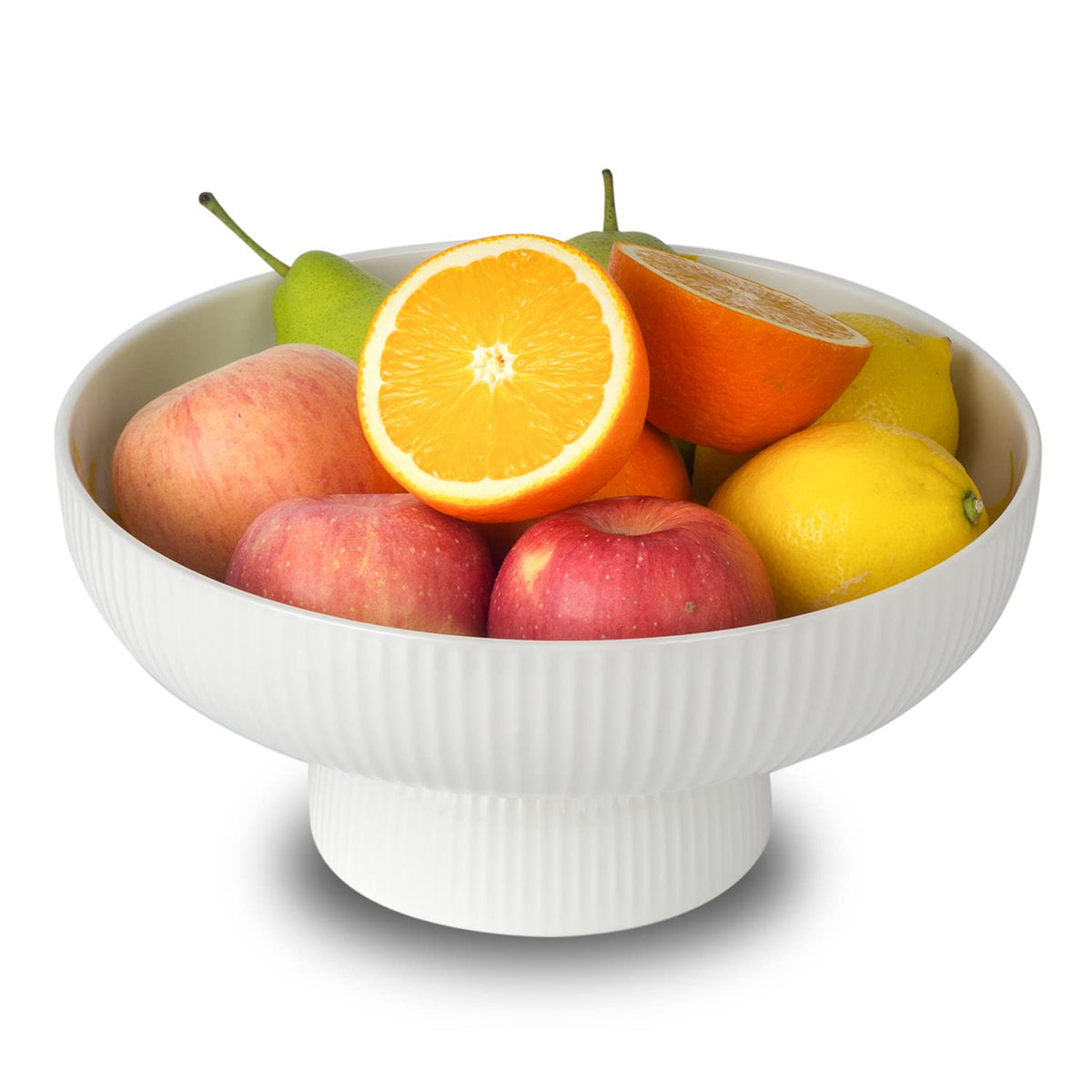 Magclay fruit bowl with draining hole shows a moisture-friendly display of fruit
