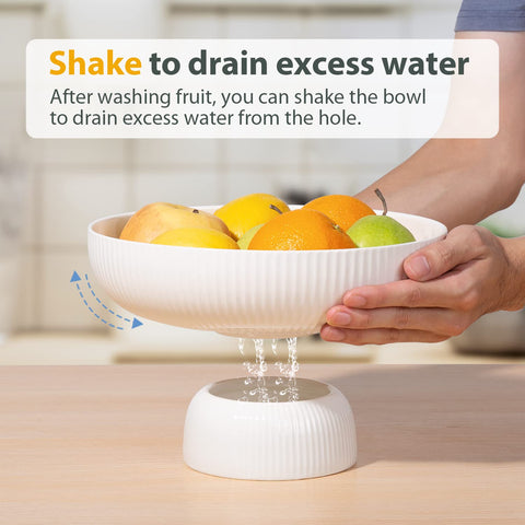 Magclay ceramic fruit bowl pedestal removable adds height and extra storage