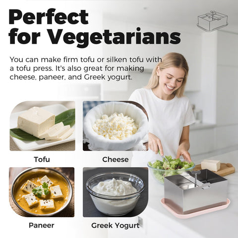 Mageeki Tofu Press stable spiral rod delivers consistent texture.