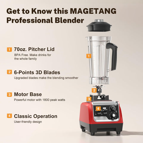 MAGETANG large-capacity blender suits family meals and gatherings