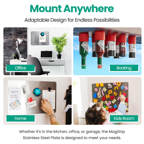 MagGrip screw mount included provides a reliable alternative when adhesive isn’t ideal