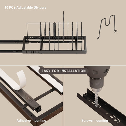 Magheo expandable depth helps maximize cabinet space.