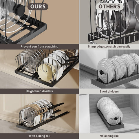 Magheo smooth, silent pull-out rail for easy access.