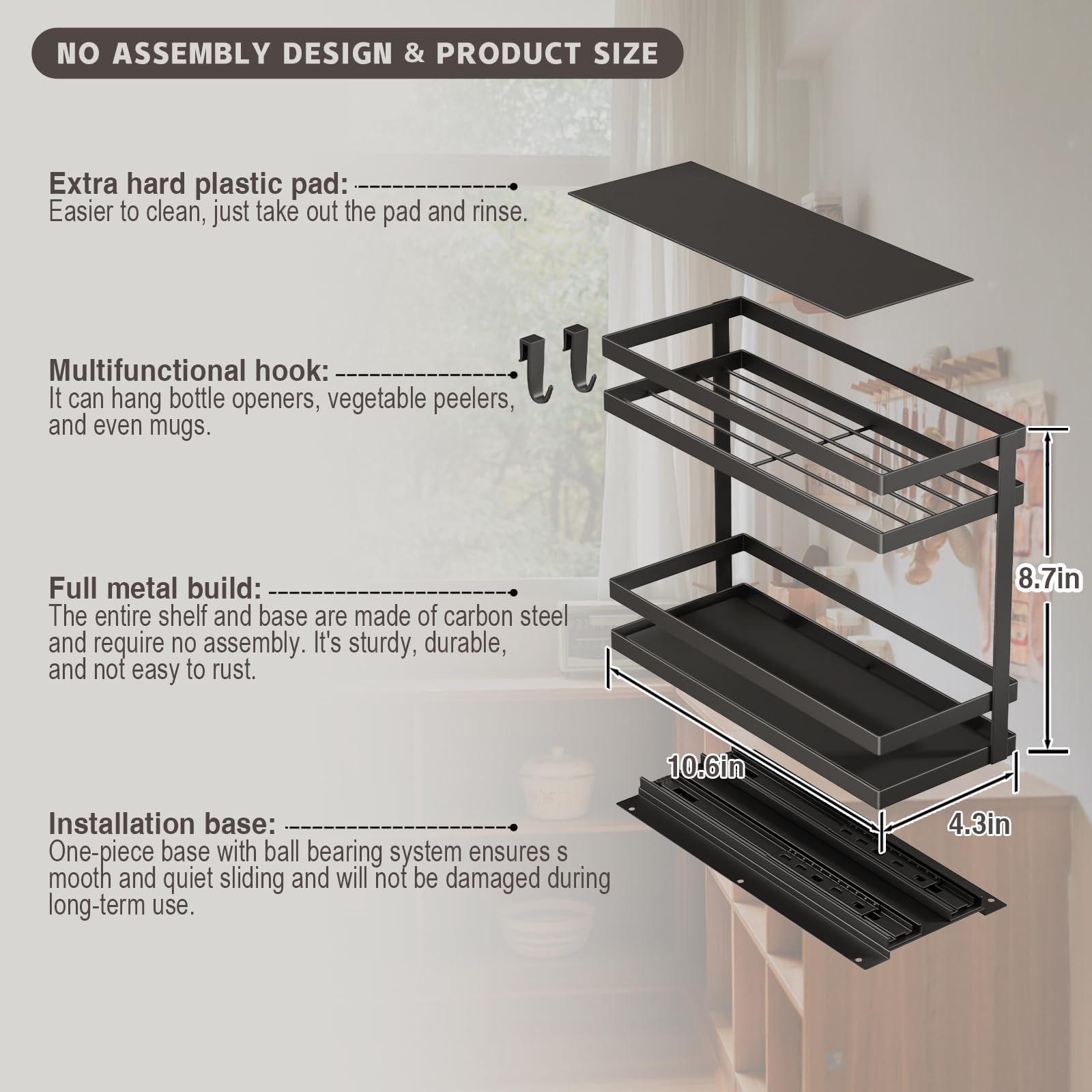 Magheo large capacity holds 10–12 jars per layer for organized storage.