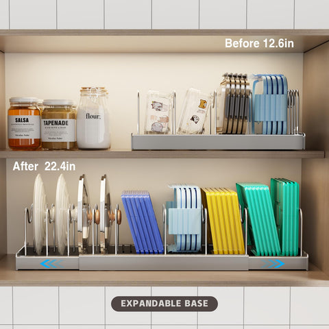 Magheo one-piece ABS base provides sturdy, burr-free support protecting non-stick finishes.