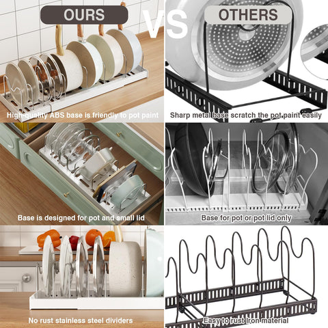 Magheo ventilated design promotes airflow and reduces moisture buildup on lids.