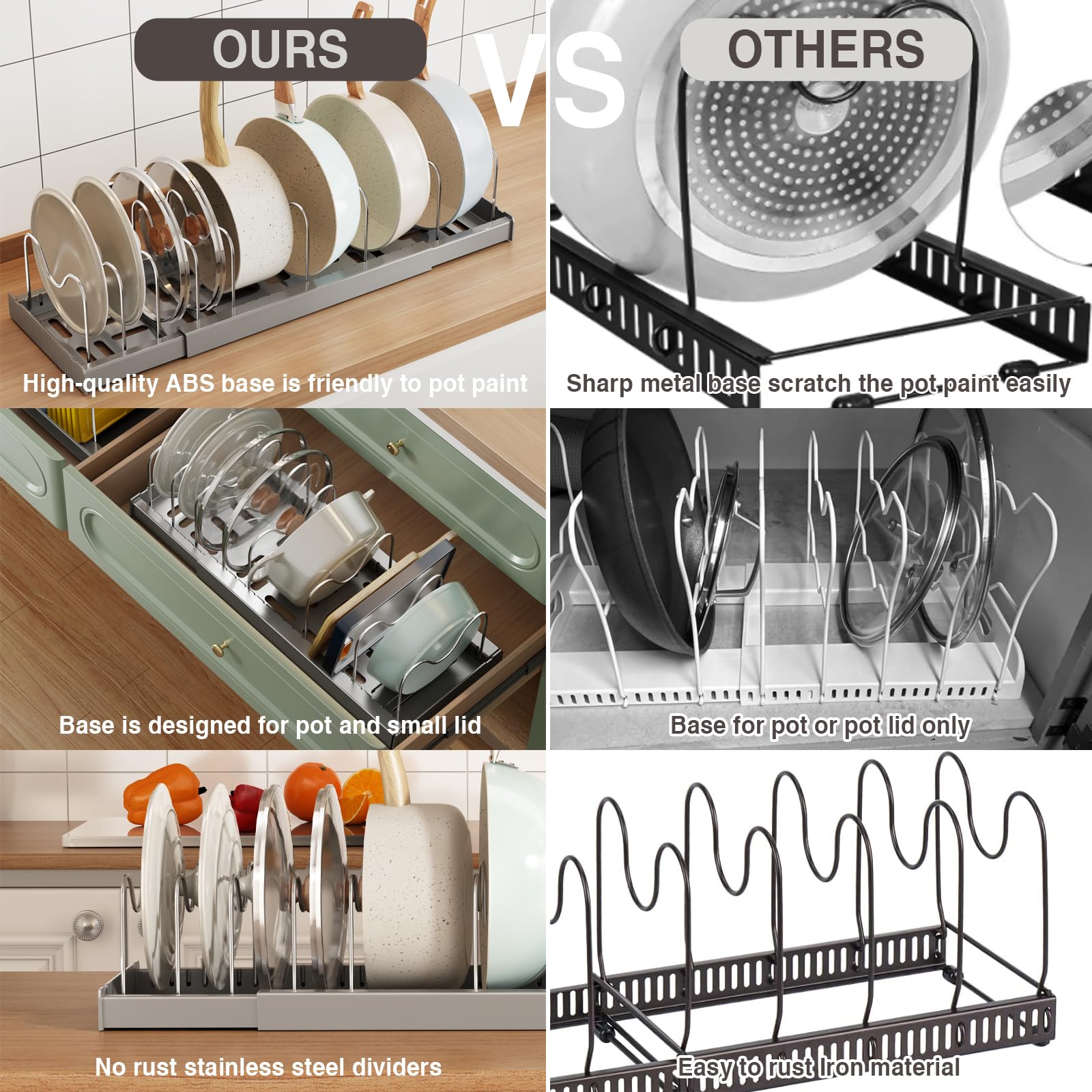 Magheo ventilated design promotes airflow and reduces moisture buildup in kitchens.