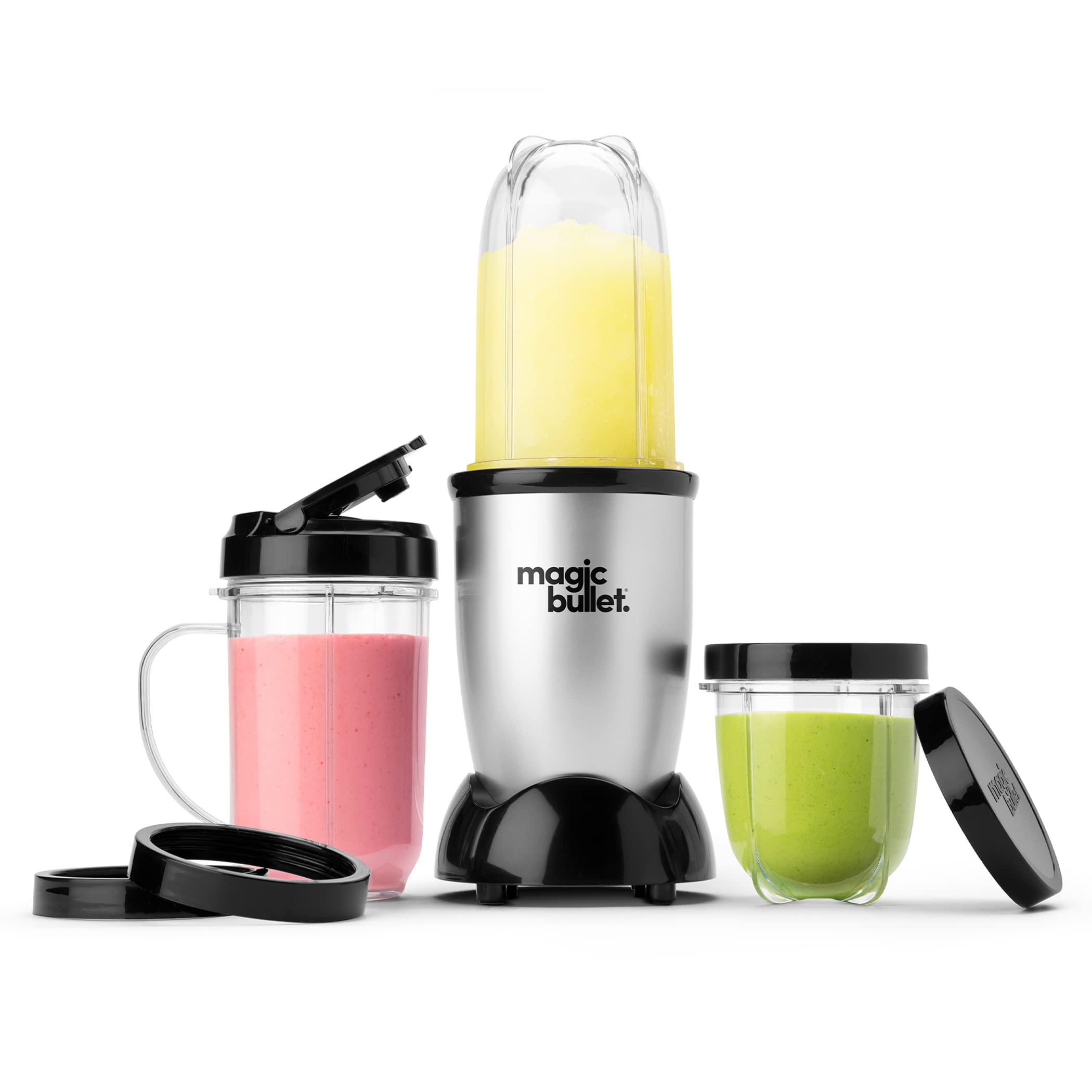 Magic Bullet 11-Piece motor base powering quick smoothies and blends.