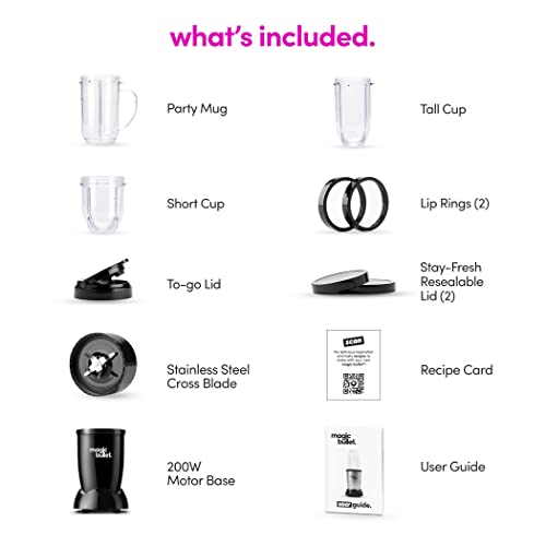 Magic Bullet dishwasher-safe cups simplify cleanup after blending.