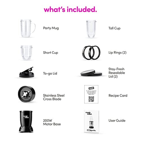 Magic Bullet dishwasher-safe cups simplify cleanup after blending.