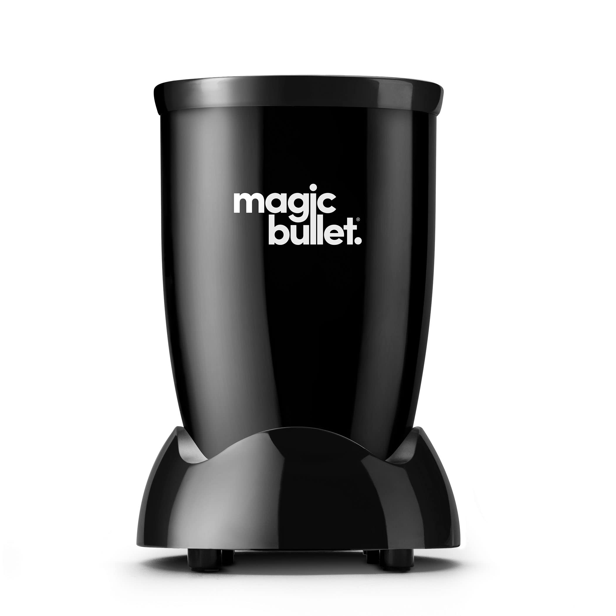 Magic Bullet tall cup captures ingredients for quick single servings.