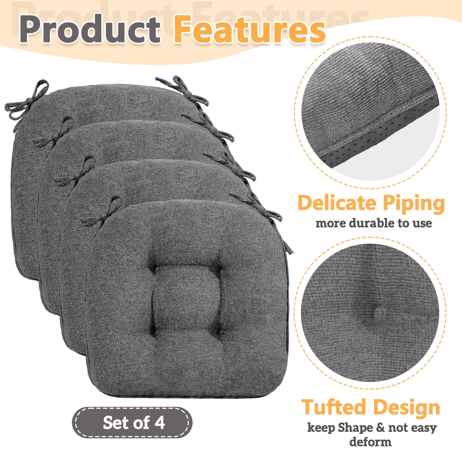 Magic Elephant grey fabric cushions are breathable and stain-resistant.