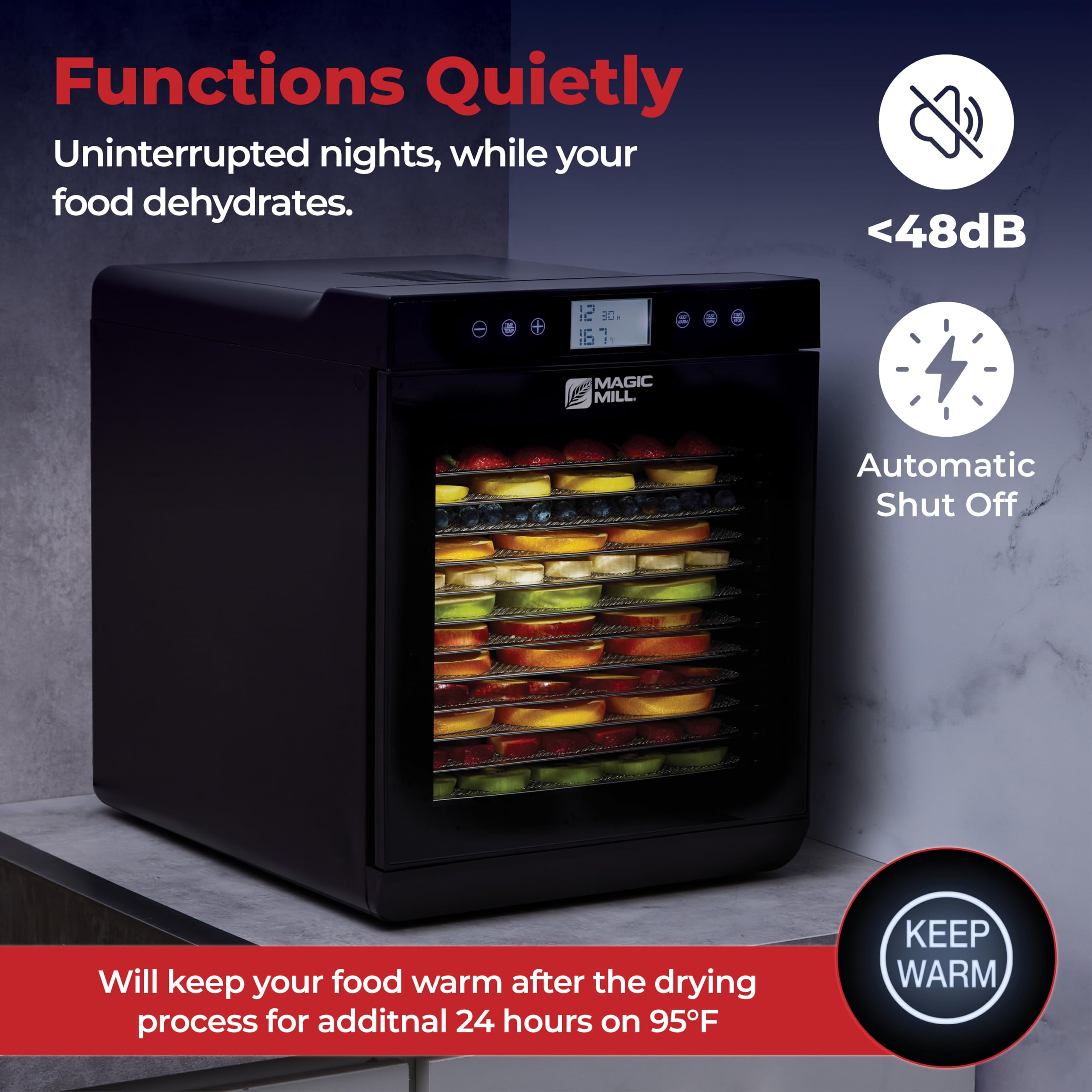 Magic Mill 800W unit delivers fast, quiet dehydration