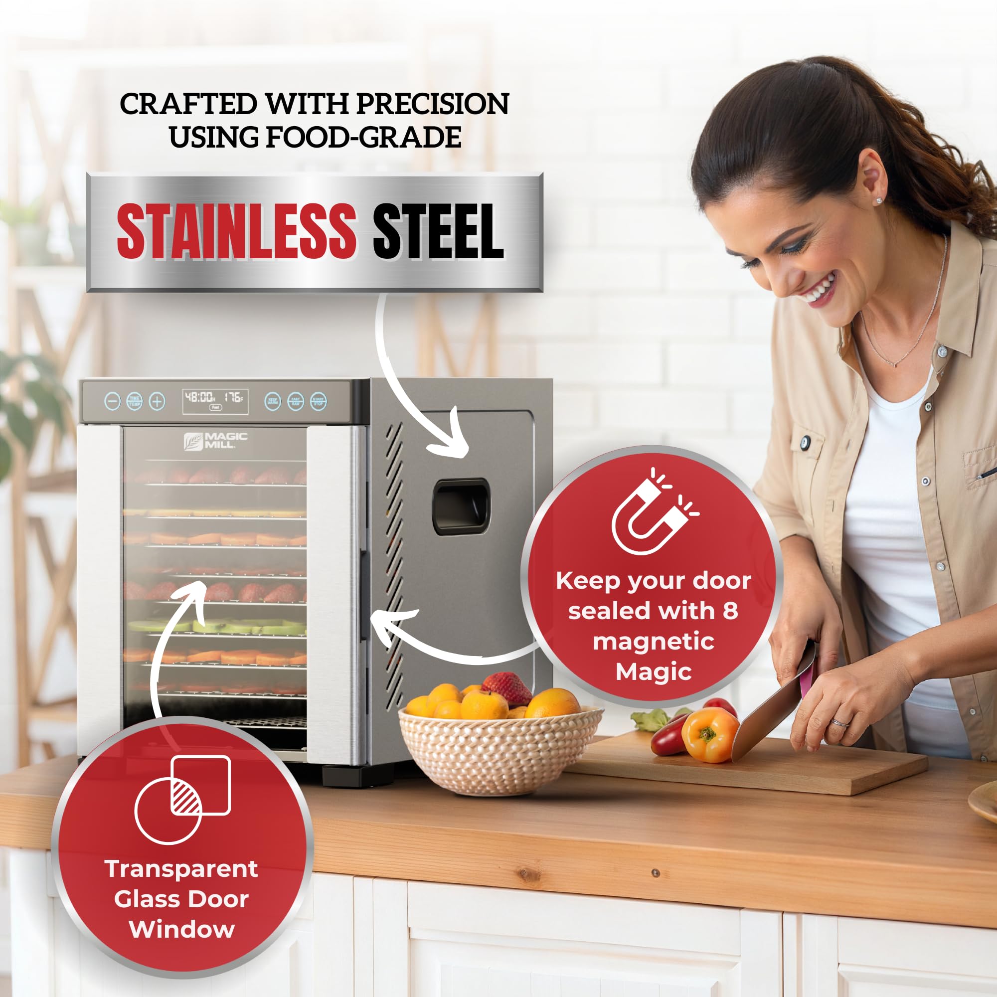 Fruit leather sheet tray included with the Magic Mill Pro.