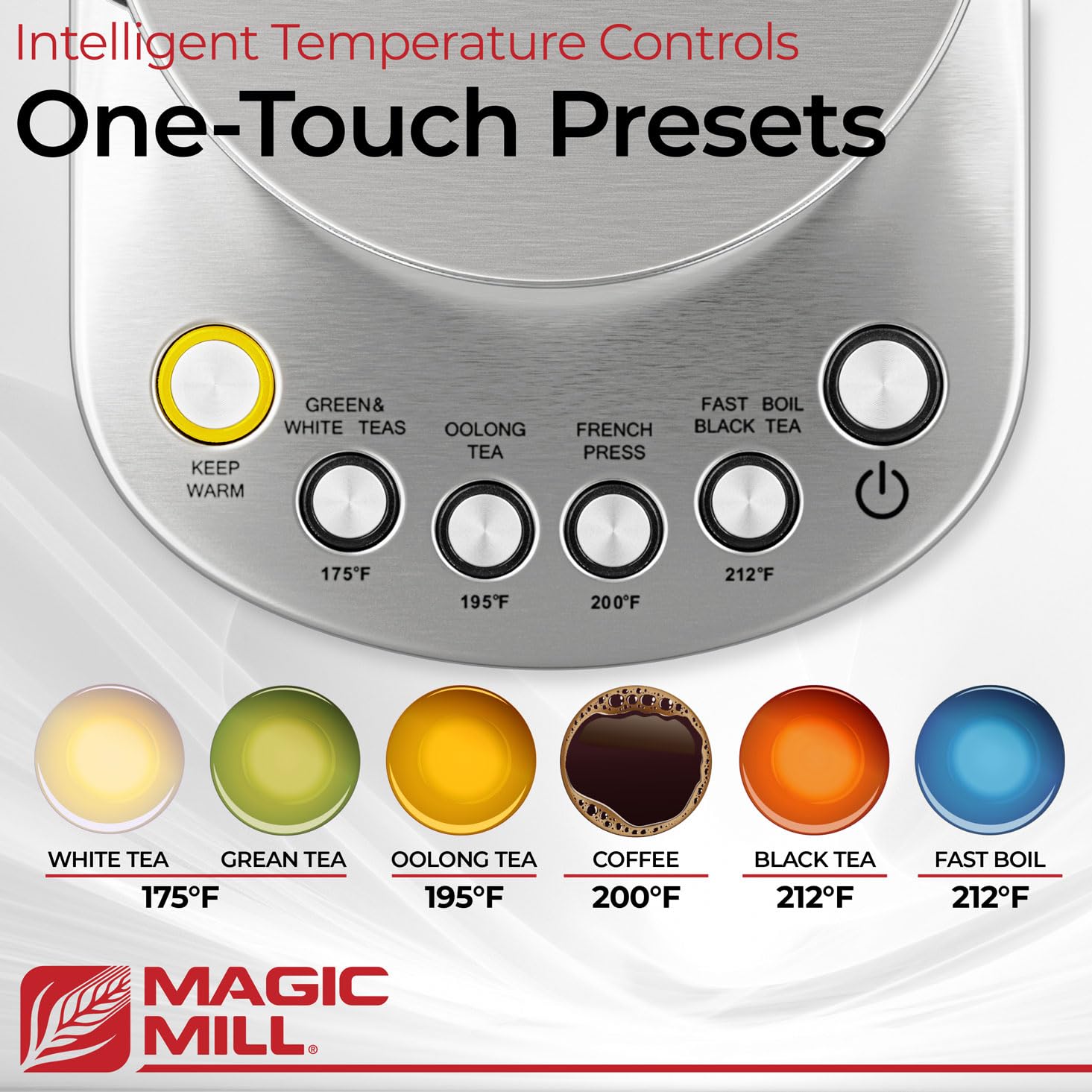 Magic Mill Pro kettle keeping beverages warm for later enjoyment.