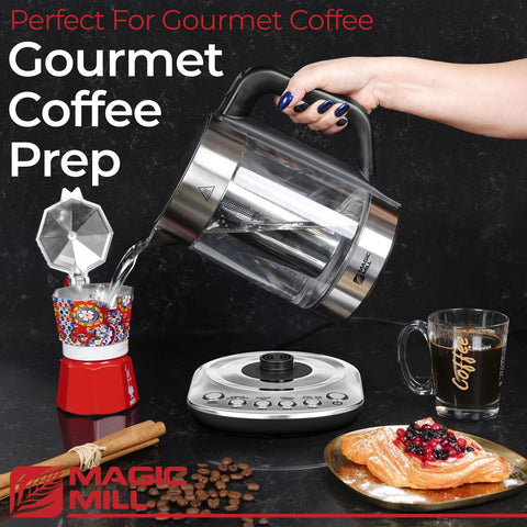 Magic Mill Pro kettle built for plastic-free water contact and safe use.