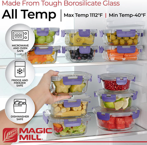 Magic Mill rectangle container 21-5oz 6-75x5 for sauces and leftovers.