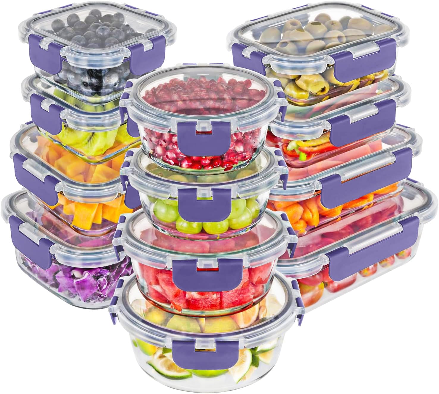 Magic Mill rectangle 8x6 35oz container with airtight lid for daily meal prep.
