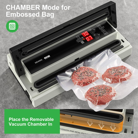 MAGIC SEAL MS4005 retractable nozzle enables smooth sealing of textured bags.
