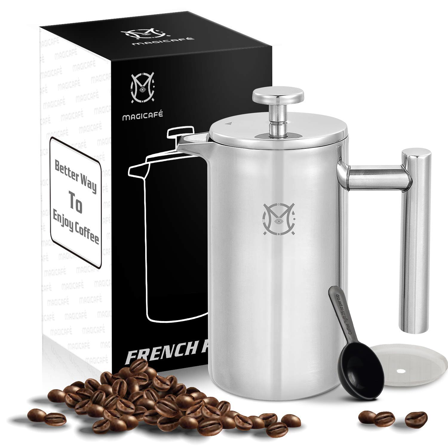 MAGICAFÉ French press compact-cup: easy single-serve brewing at home.