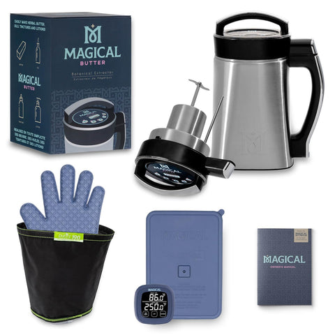 Magical Butter MB2E core bundle front view on kitchen counter showing compact infusion system.