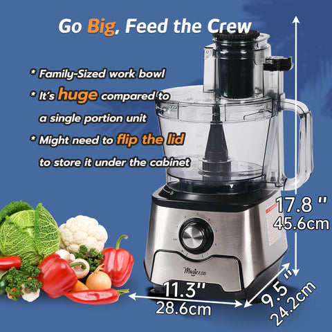 Magiccos large feeding chute enabling faster ingredient loading.
