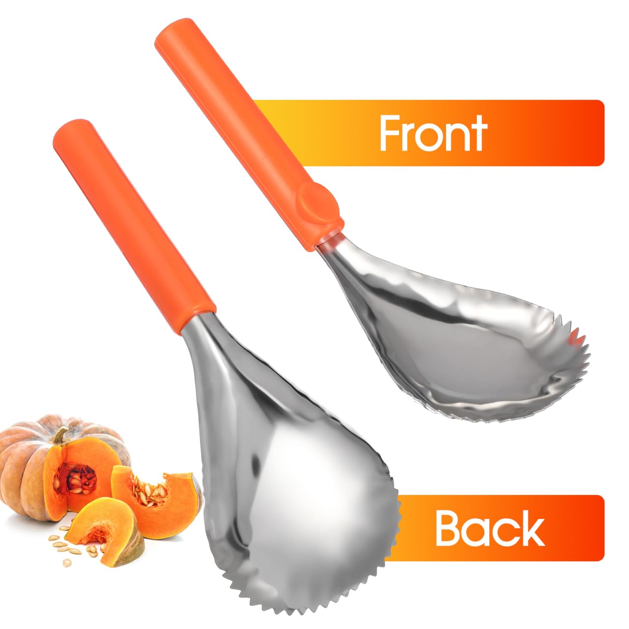 MAGICLULU serrated edge scoop separates pulp with minimal effort