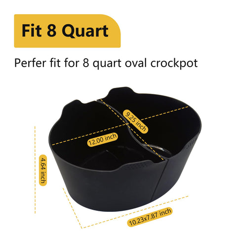 Magikichen divider insert for slow cookers enables two dishes at once