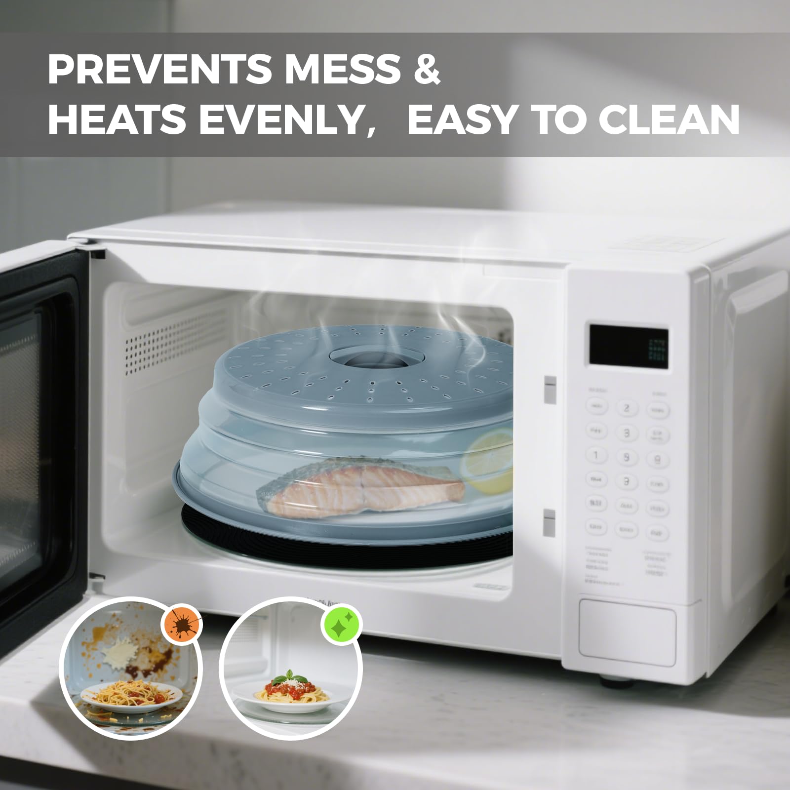 MAGJIUKE built-in steamer vent ensures even heating and reduces soggy reheats.