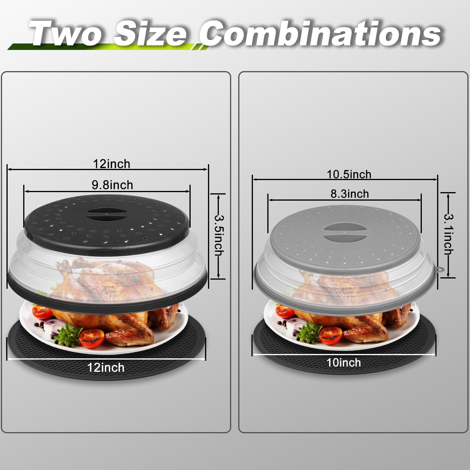 MAGJIUKE foldable microwave cover with a deep grip for easy handling.