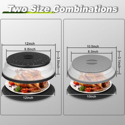 MAGJIUKE foldable microwave cover with a deep grip for easy handling.