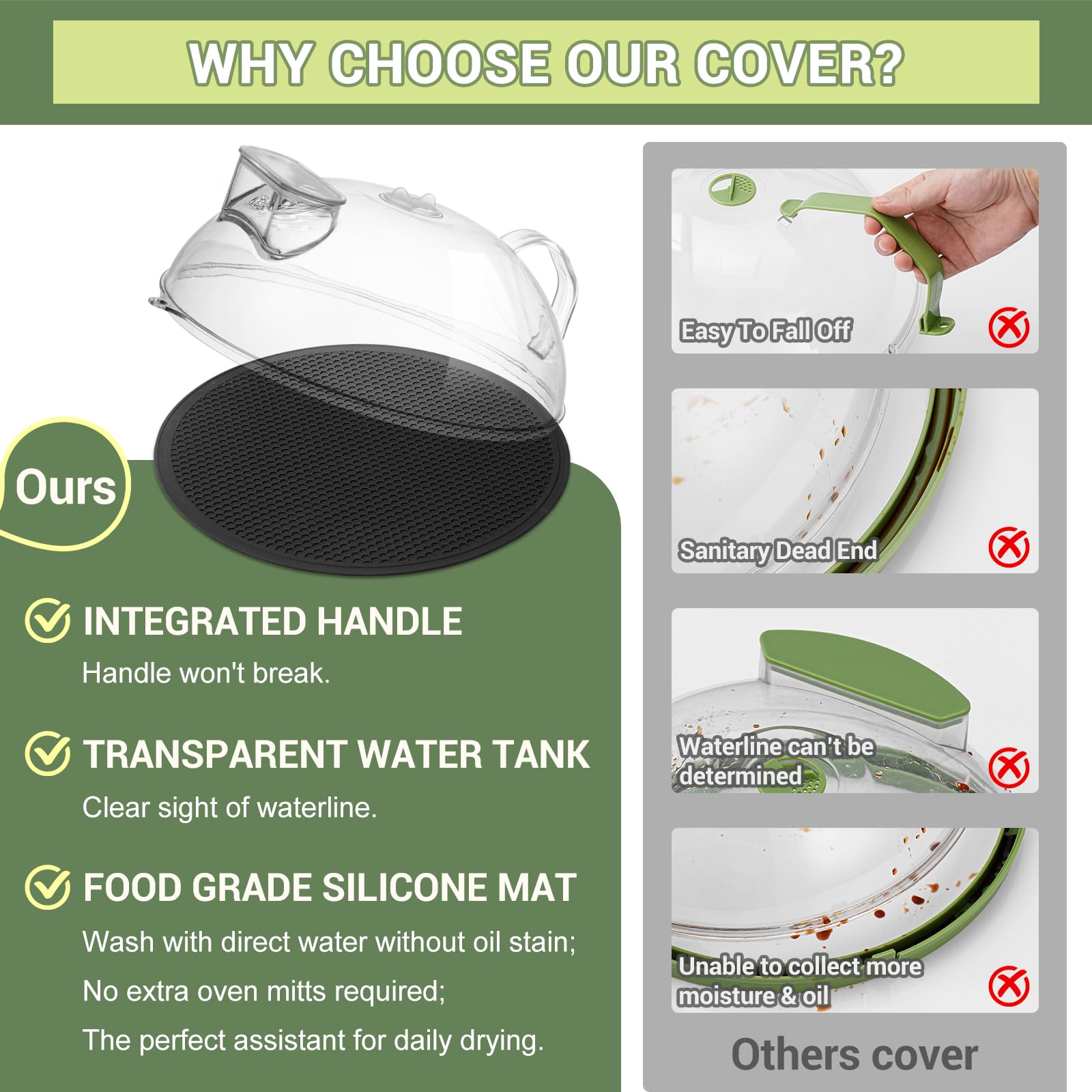 MAGJIUKE water steamer tank visible steam preserves moisture during heating