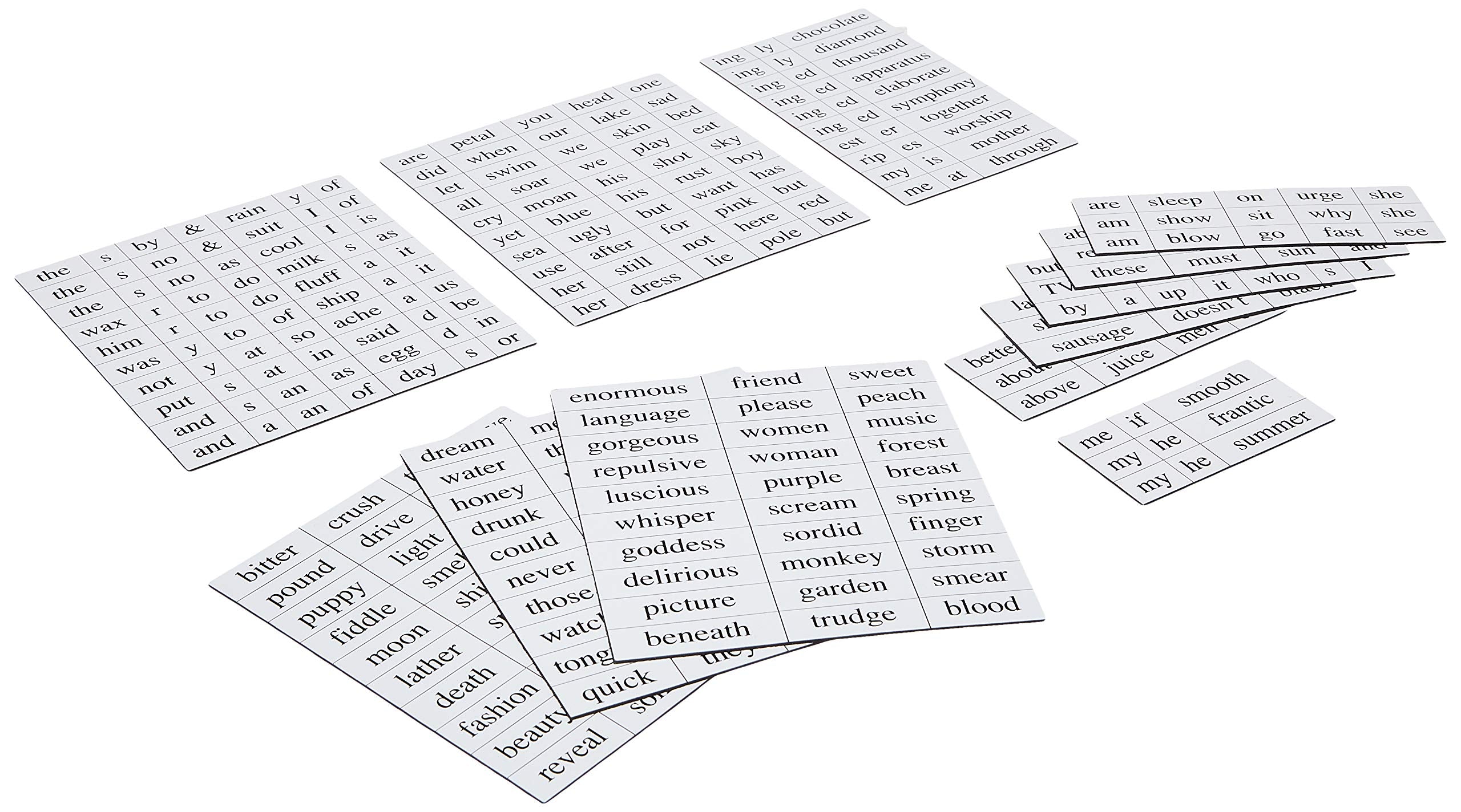 Classroom-ready Magnetic Poetry set with colorful tiles for vocabulary play.