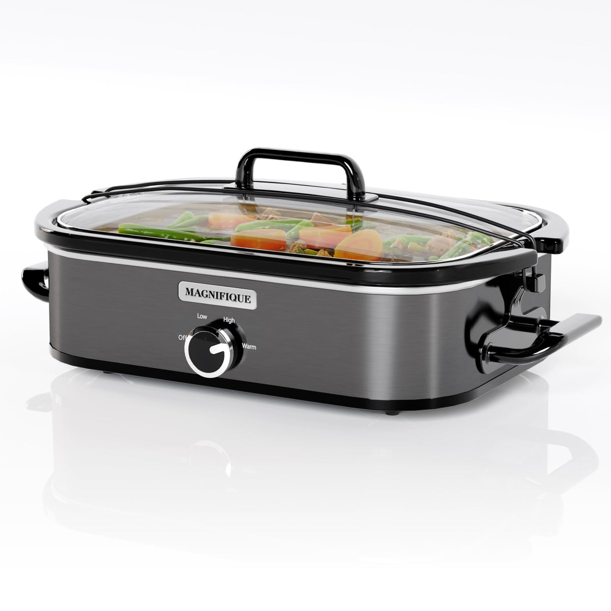 Magnifique Experience Delight 4-Quart Slow Cooker oval front view ideal for large roasts