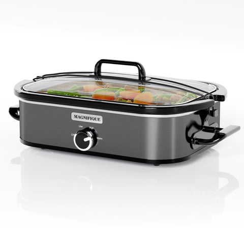 Magnifique Experience Delight 4-Quart Slow Cooker oval front view ideal for large roasts