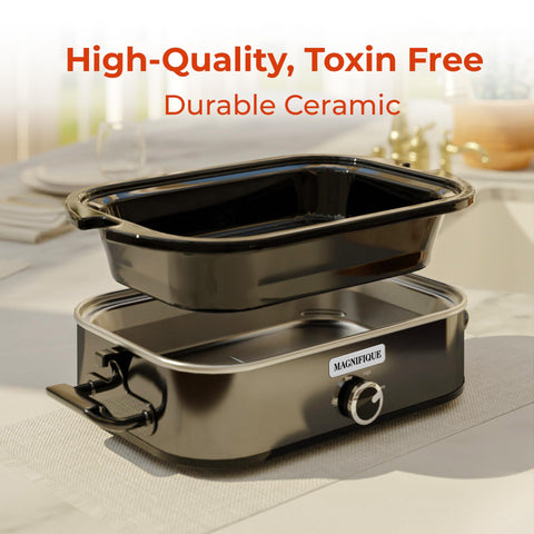 Magnifique Experience Delight dishwasher-safe lid for simple cleanup after meals