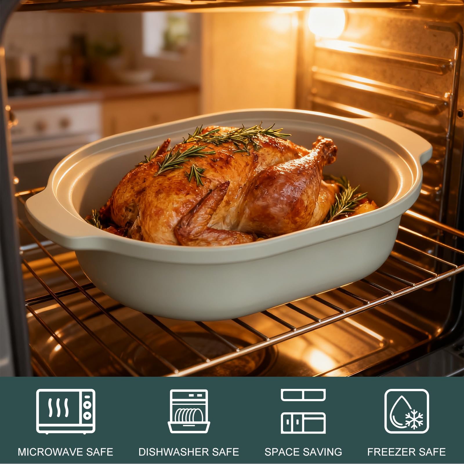 Magnifique dishwasher-safe lid and stoneware simplify cleanup after cooking