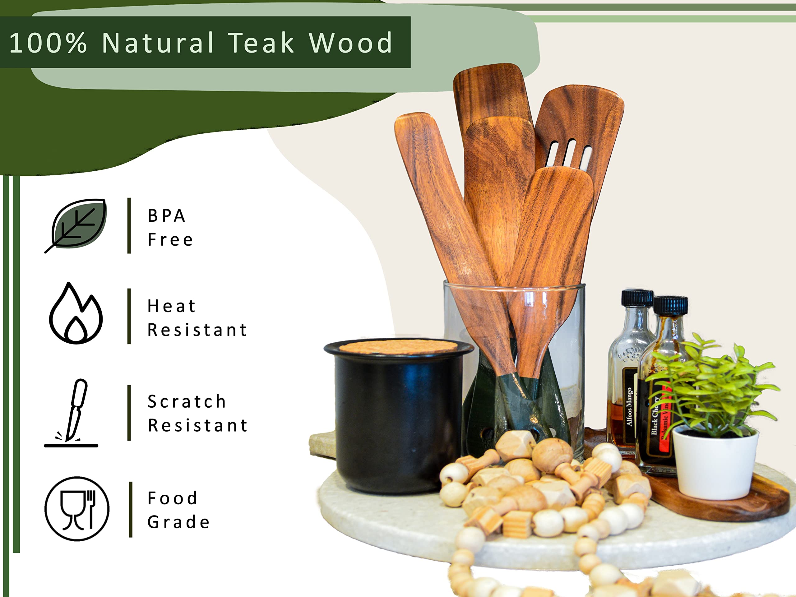 Magnum Opus wooden utensil set offers comfortable grip and longevity