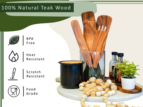 Magnum Opus wooden utensil set offers comfortable grip and longevity