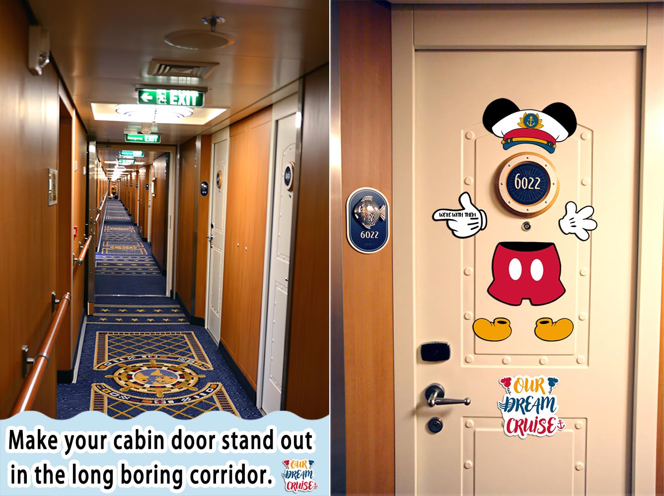 Magopera cruise cabin-identifier magnet helps you locate your room quickly.