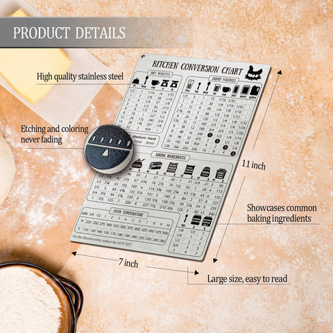 Magrooyar oven temperature conversion chart helps switch Celsius and Fahrenheit during cooking.