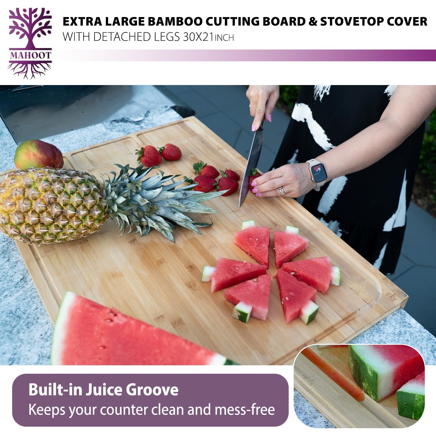 MAHOOT board with side compartments for organized prep
