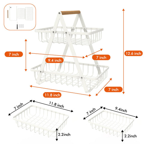 mahueeol compact storage for fruits, vegetables, bread, and snacks