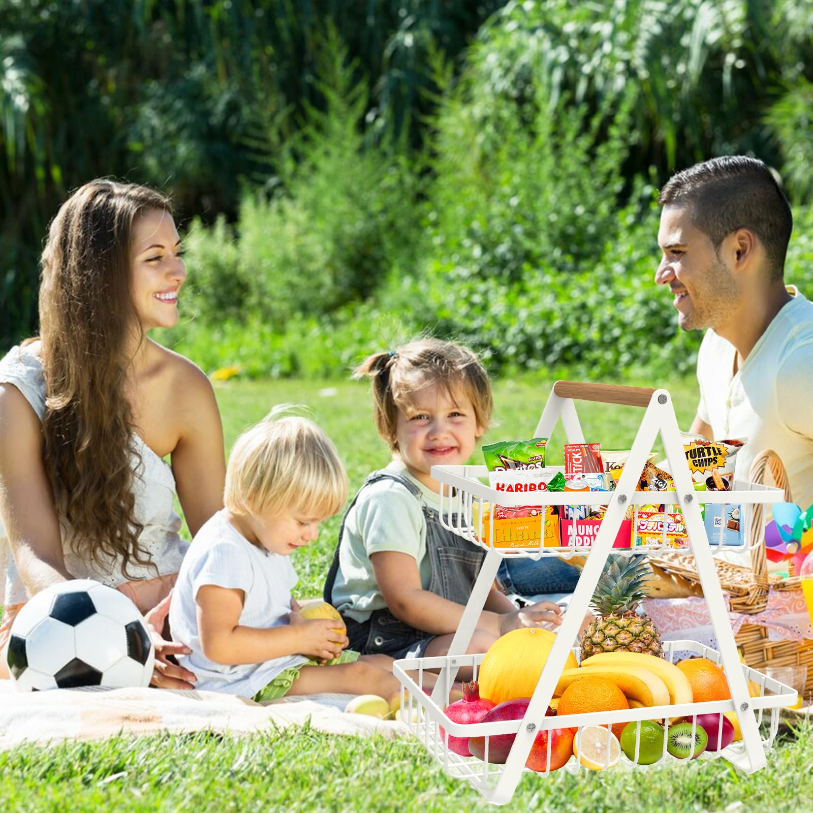 mahueeol portable basket ideal for picnics and family gatherings