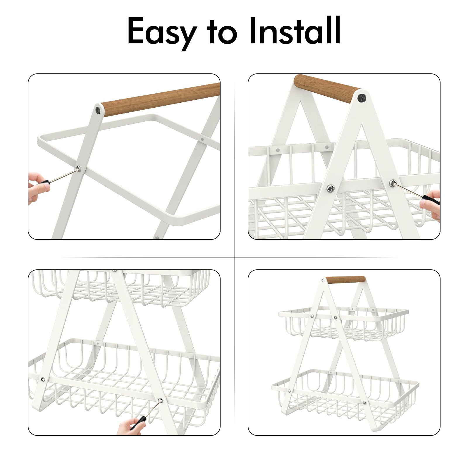 mahueeol stylish two-tier rack doubles as a countertop display piece