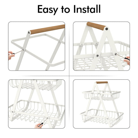 mahueeol stylish two-tier rack doubles as a countertop display piece