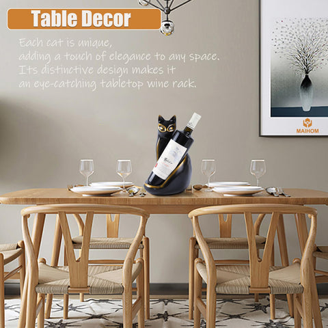 MAIHOM cat wine holder with gift packaging creates ready-to-gift presentation