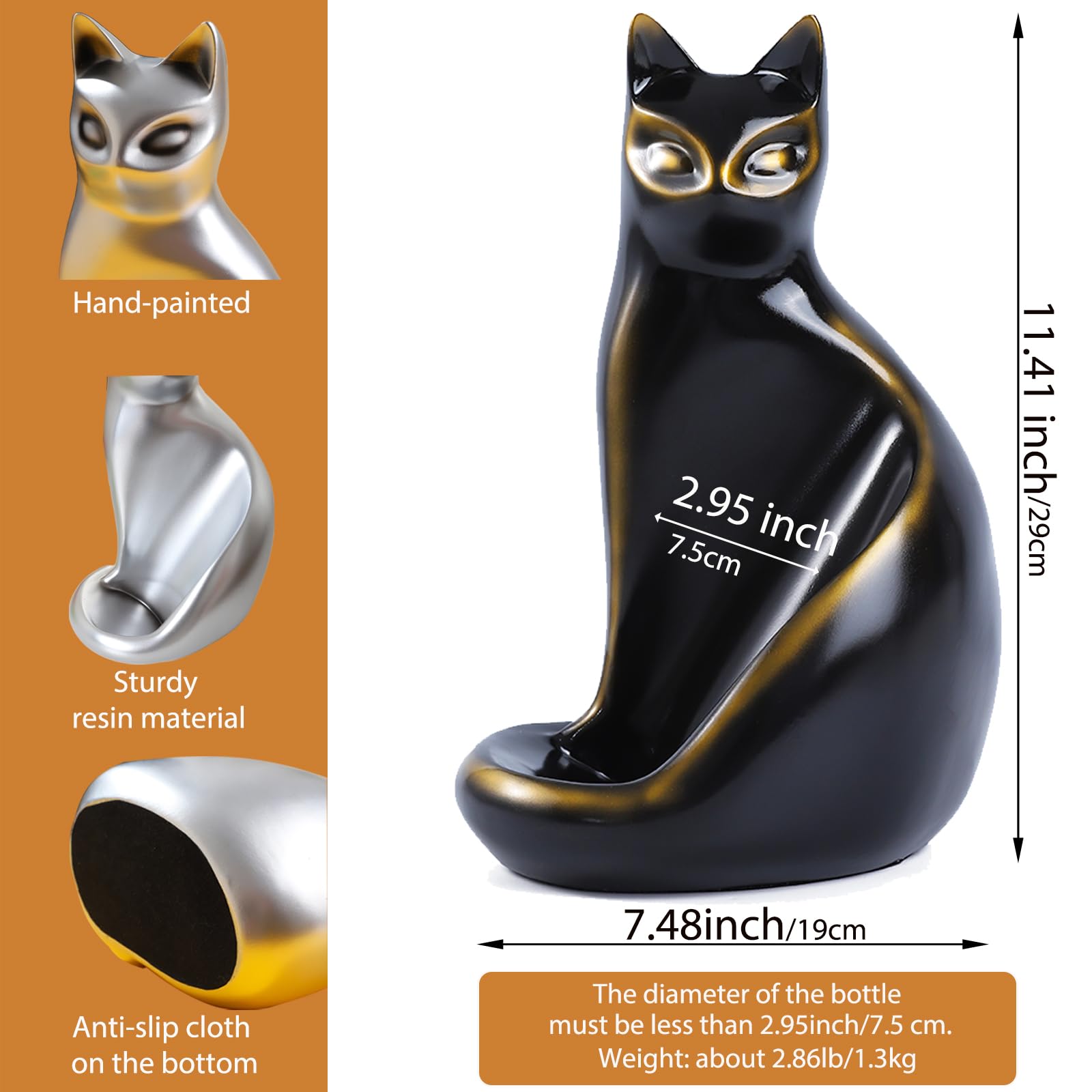 MAIHOM cat wine holder helps organize a bottle in cabinet display