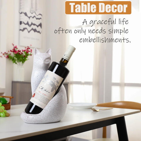 MAIHOM cat wine rack pink provides playful decor on tabletops.